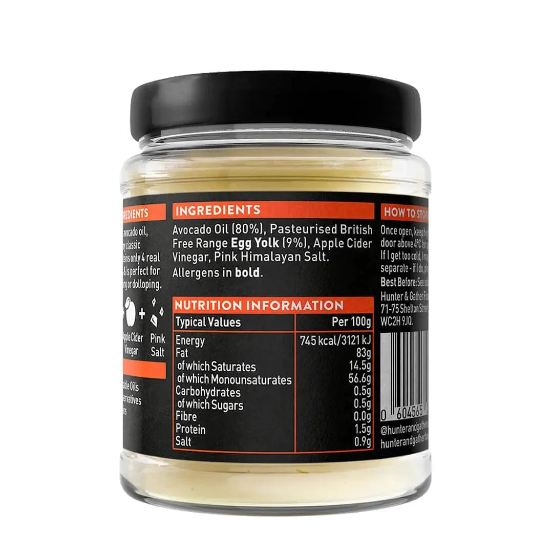 Avocado Oil Mayonnaise Classic Hunter & Gather 175g hunter & gather 00900005