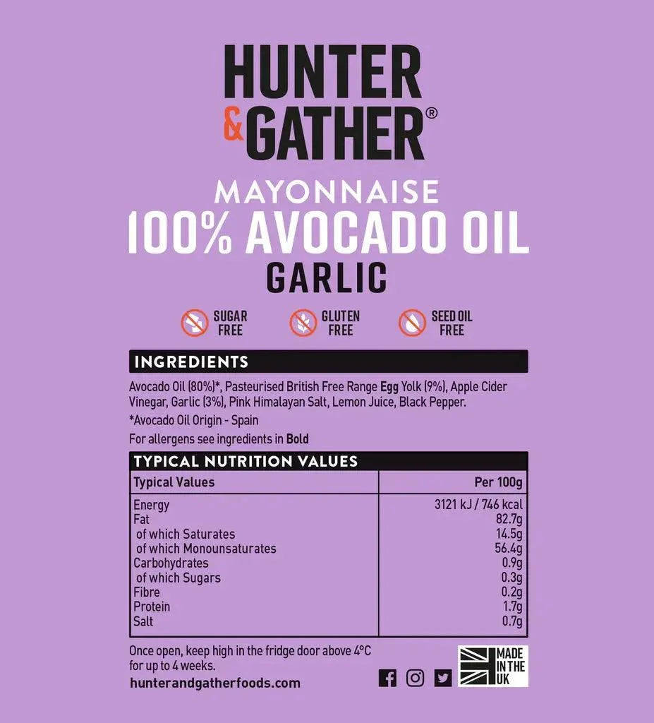 Avocado Oil Mayonnaise Garlic Hunter & Gather 250g hunter & gather 00900035