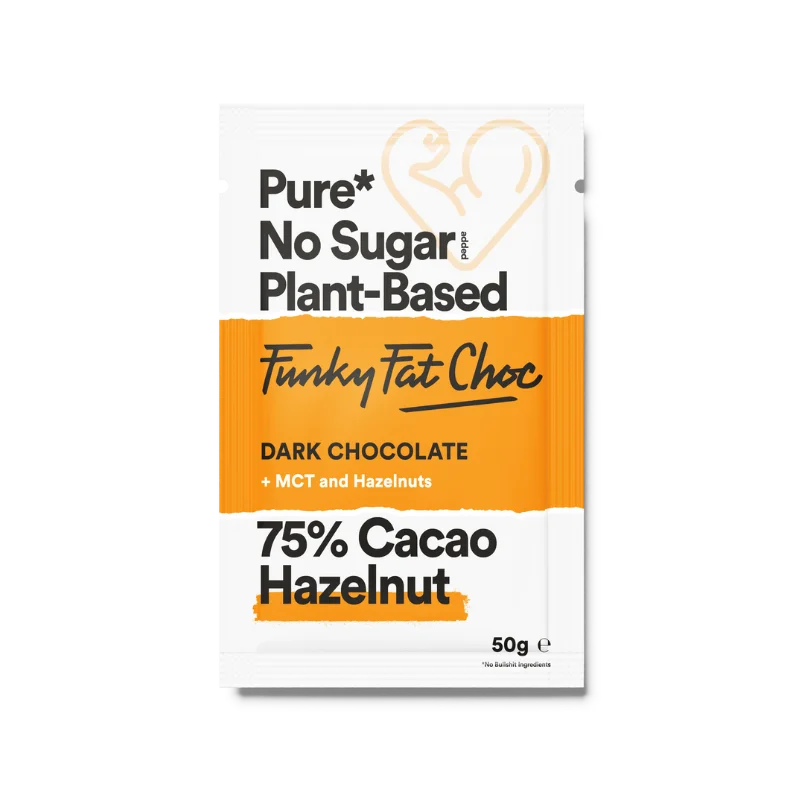 Bio Chocolate Bar Hazelnut Funky Fat Foods 50g x10 Funky Fat Foods P-FFB-04BHA
