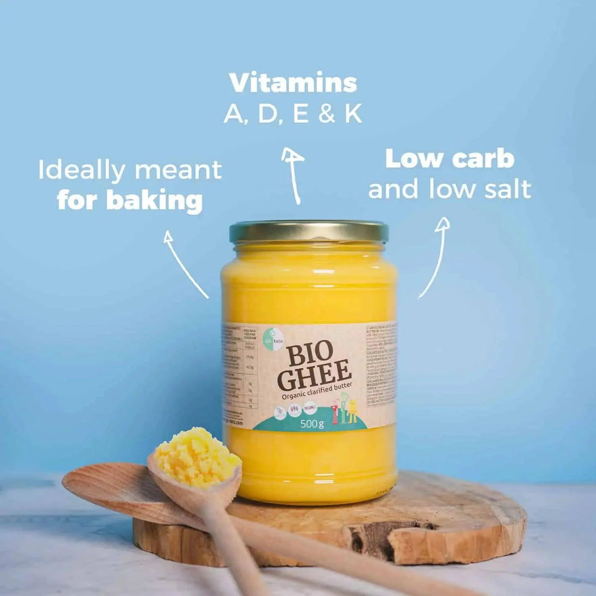 Organic Bio Ghee 500g in box – product overview