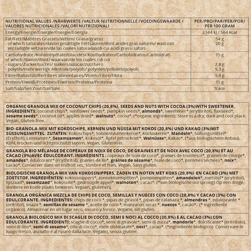 Bio Keto Granola Coconut Cocoa Go-Keto 290g x6 go-keto O-GK-GRCH-58
