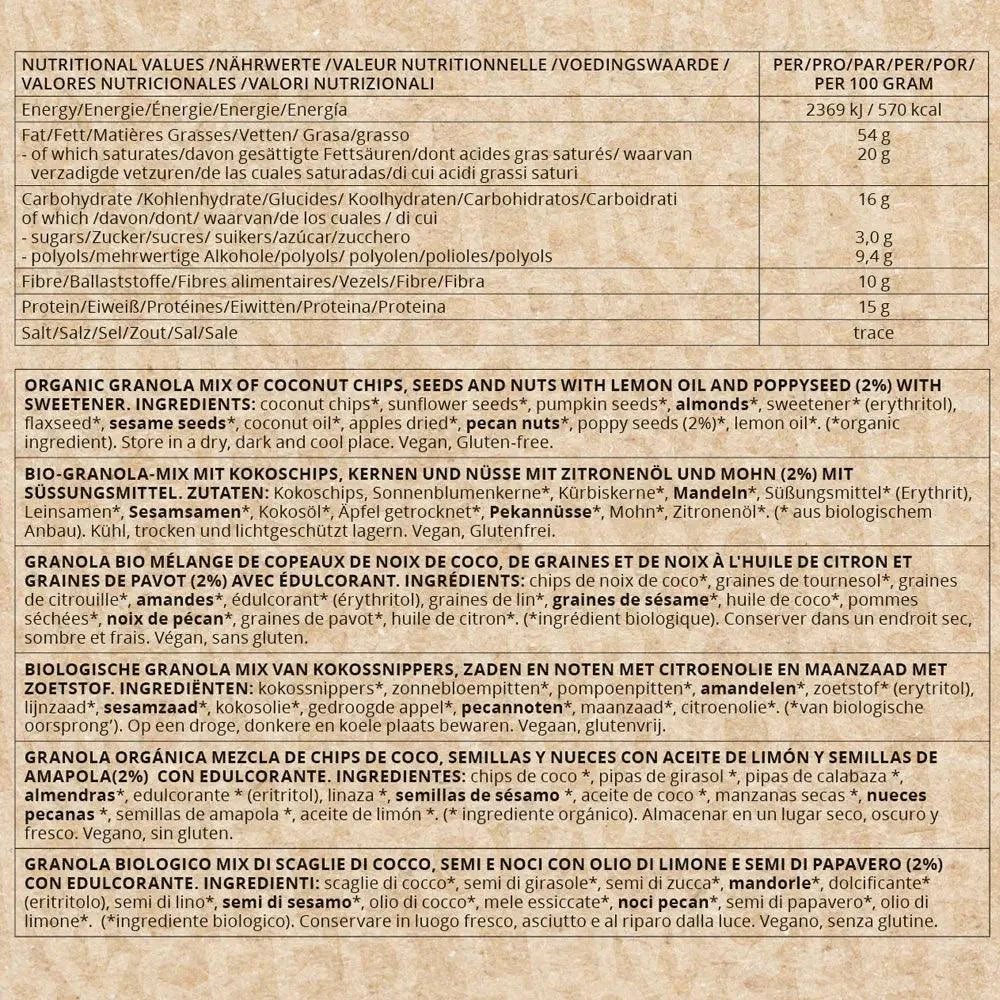 Bio Keto Granola Lemon Poppyseed Go-Keto 290g go-keto P-GK-52-GRLP