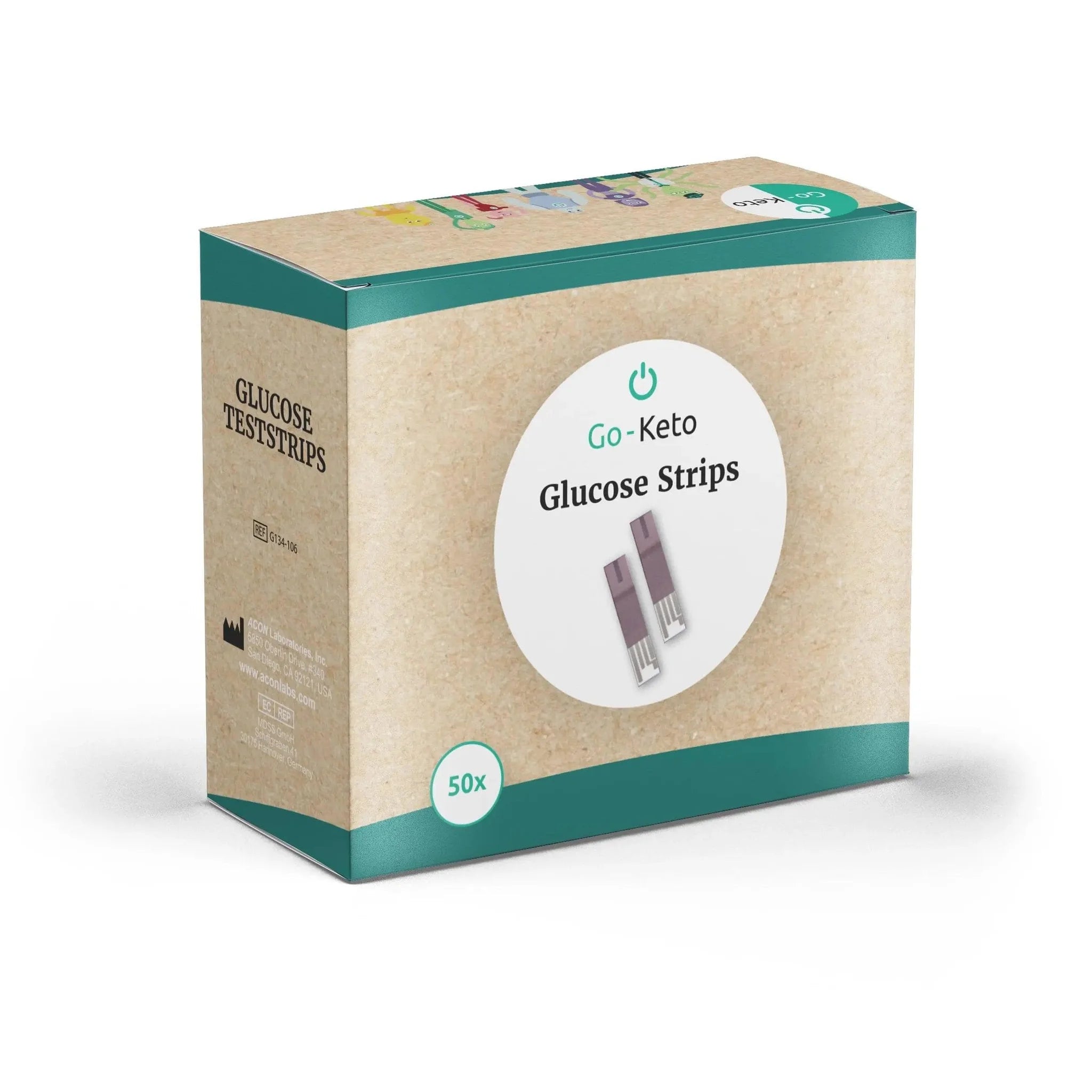 Blood Glucose Test Strip Go-Keto x50 go-keto P-GKGT-50