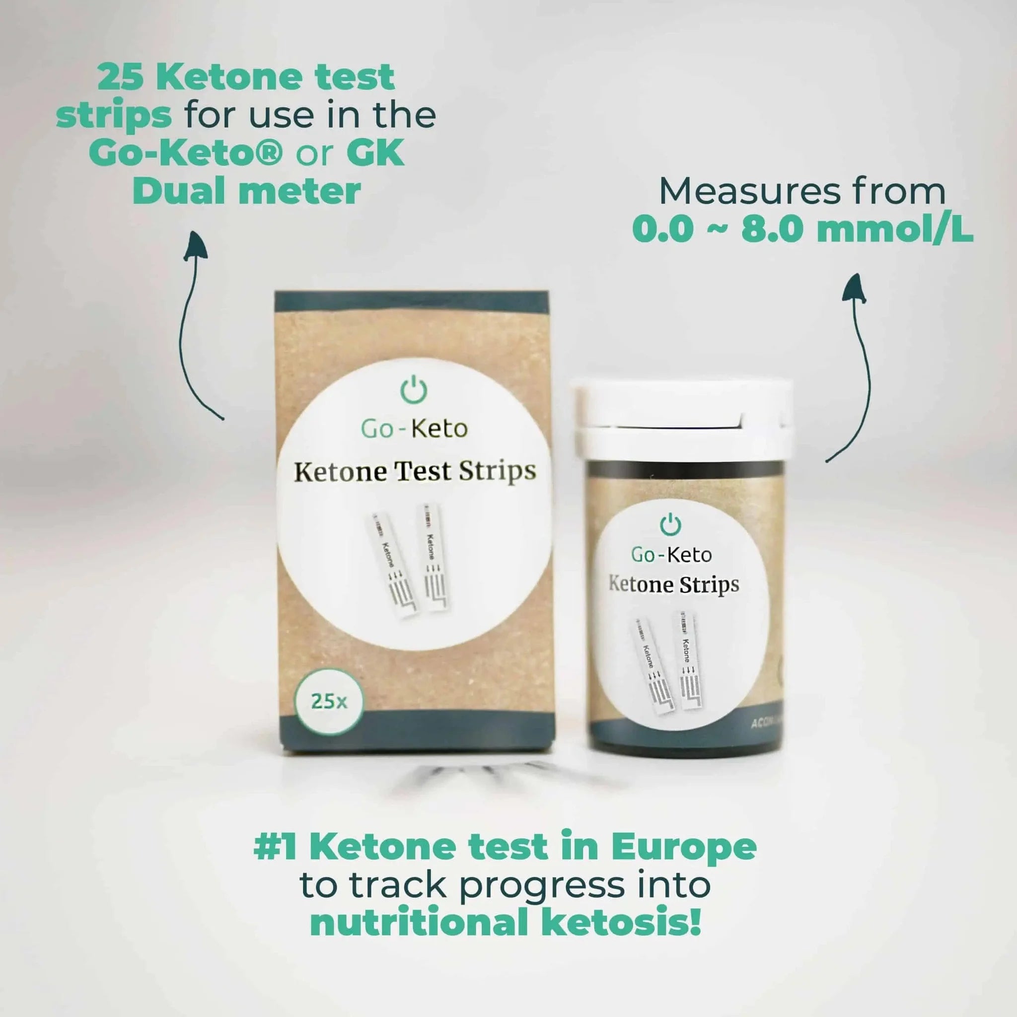 Go-Keto Keton-Teststreifen (25 Stück) – product overview