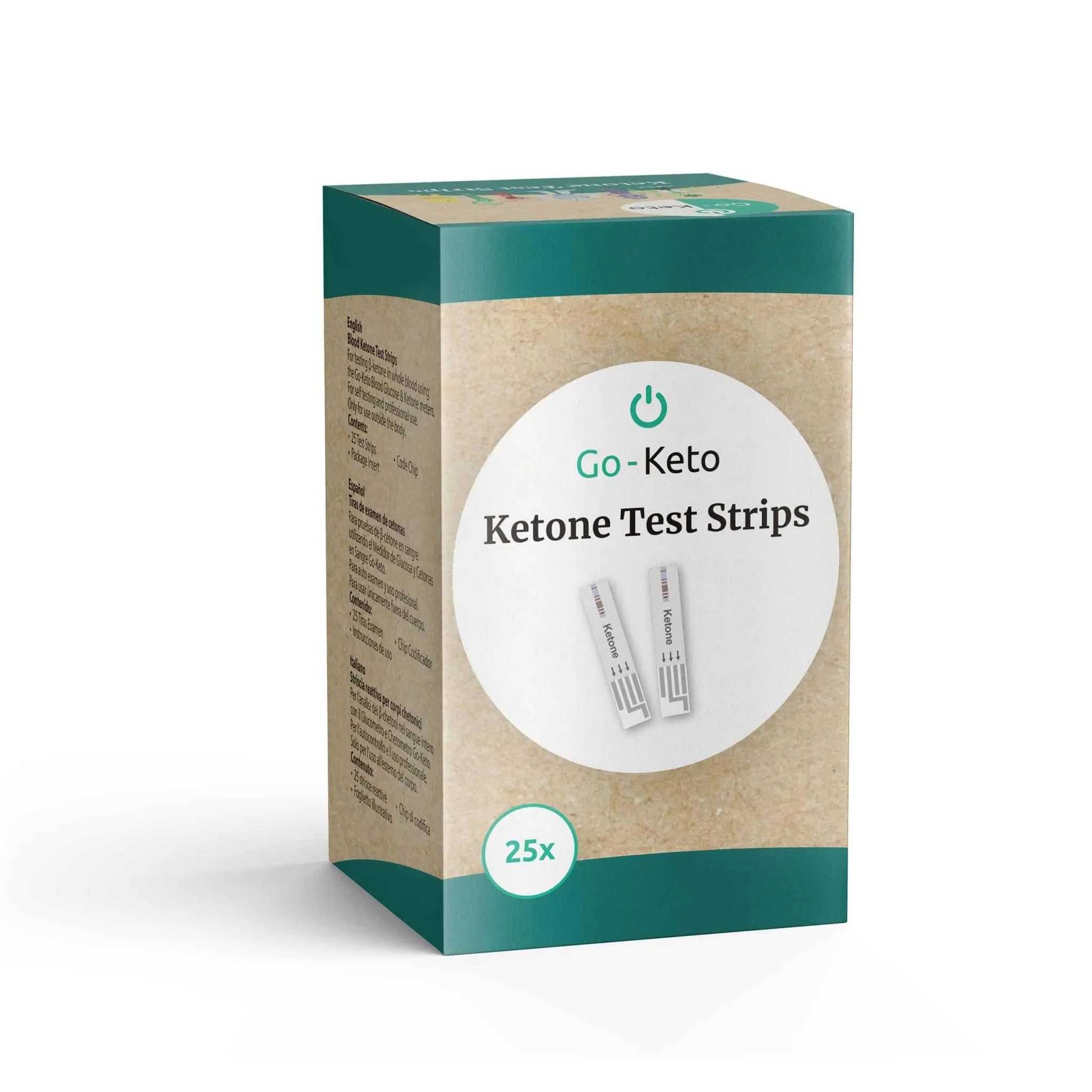 Go-Keto Ketone Test Strips (25 stuks) – product overview