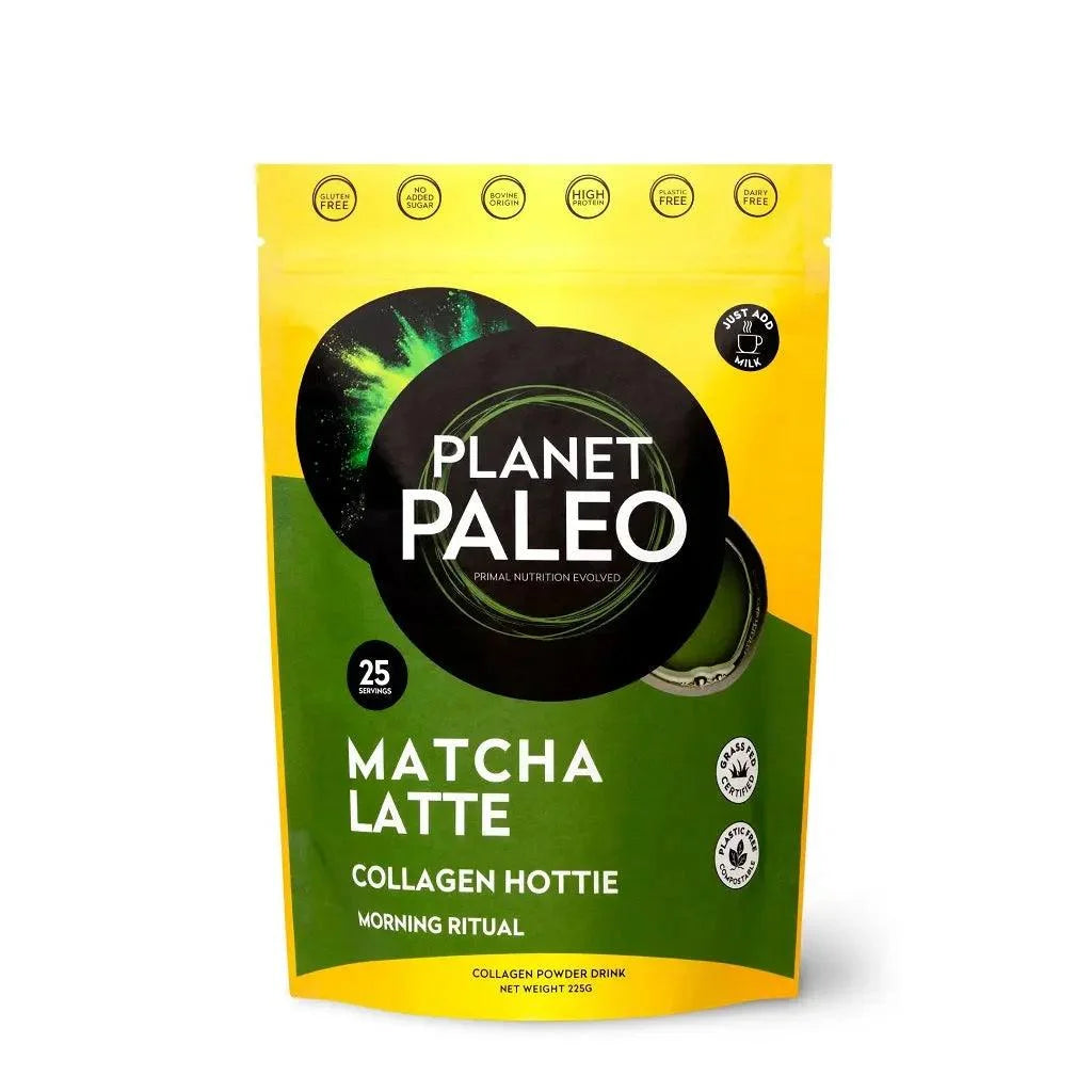 Collagen Powder Matcha Latte Planet Paleo 225g planet paleo 03100006