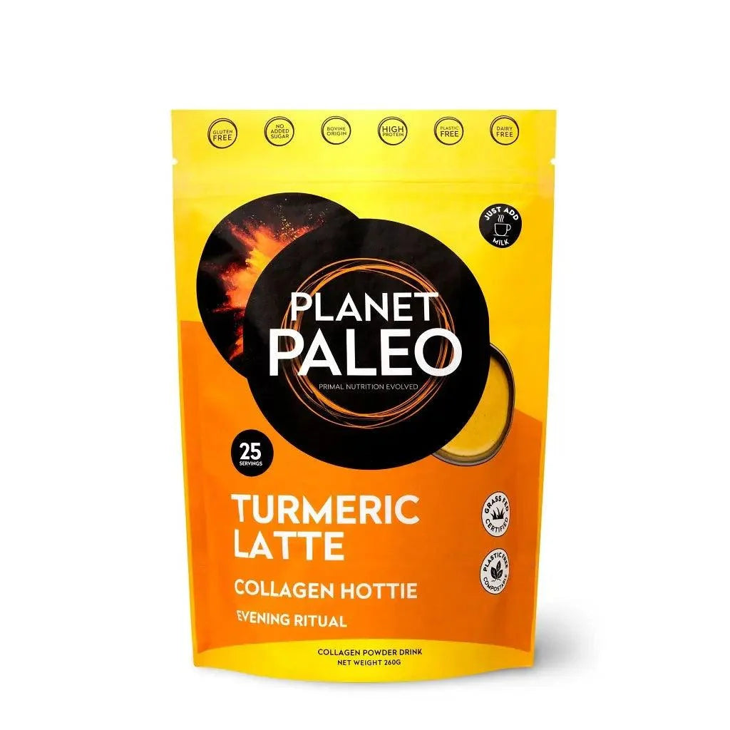 Collagen Powder Turmeric Latte Planet Paleo 260g planet paleo 03100007