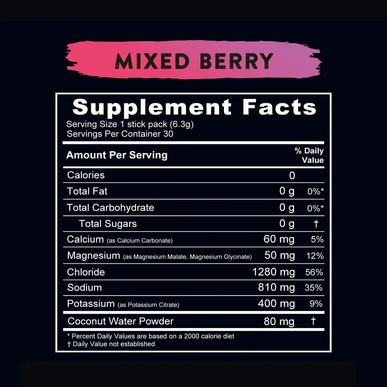 Electrolyte Hydration Drink Mix Mixed Berries Re-Lyte x30 sticks re-lyte 03400047