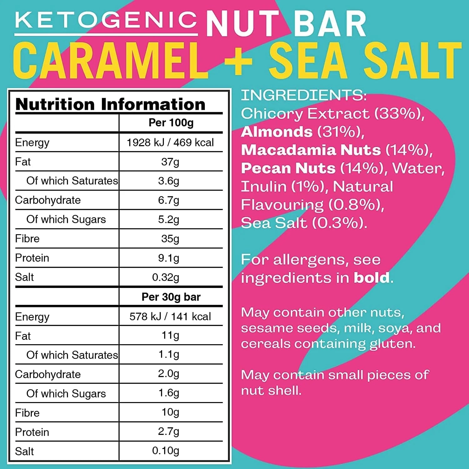 Fatt Keto Bar Caramel + Sea Salt 30g x20 Fatt 01900020