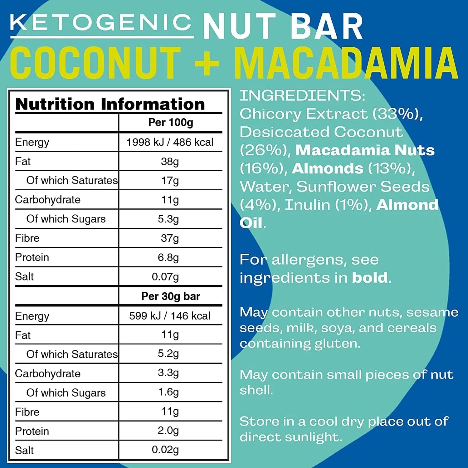 Fatt Keto Bar Coconut + Macadamia 30g x20 Fatt 01900021