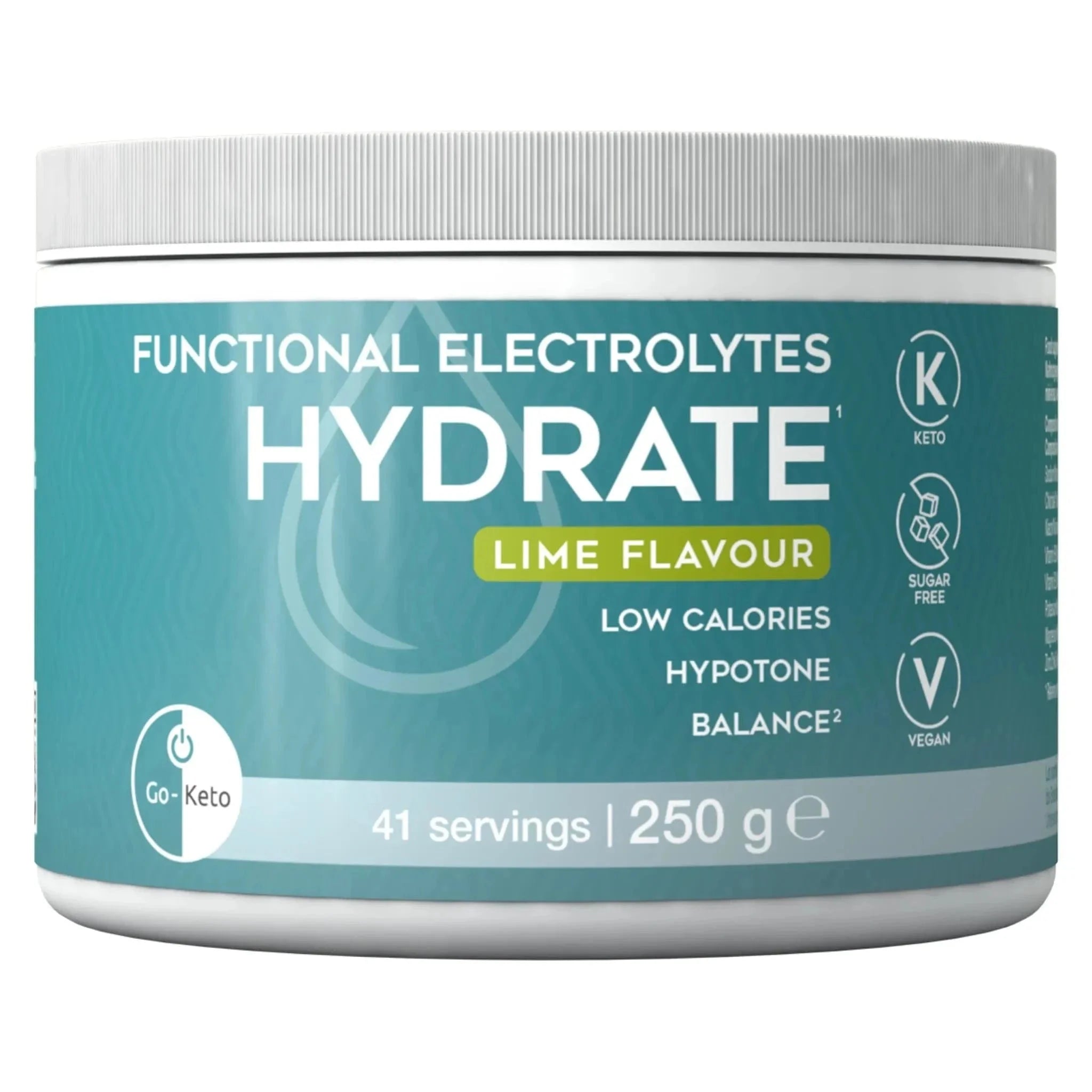 Functional Electrolytes Drink Mix Hydrate Lime Go-Keto 41 servings x6 go-keto O-GK-591-HYDRATE
