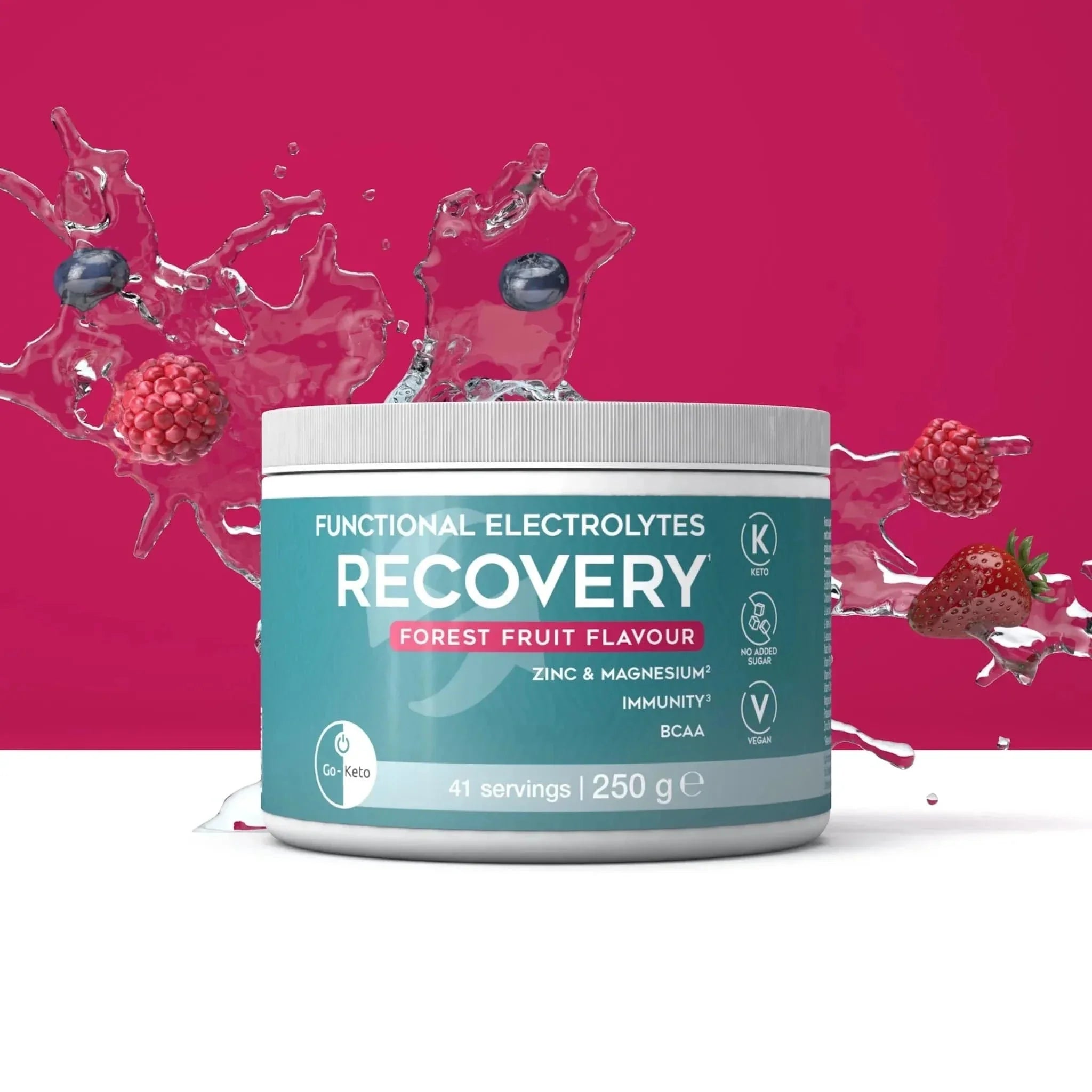 Functional Electrolytes Drink Mix Recovery Forest Fruit Go-Keto 41 servings go-keto DrinkMix P-GK-577-RECOVER