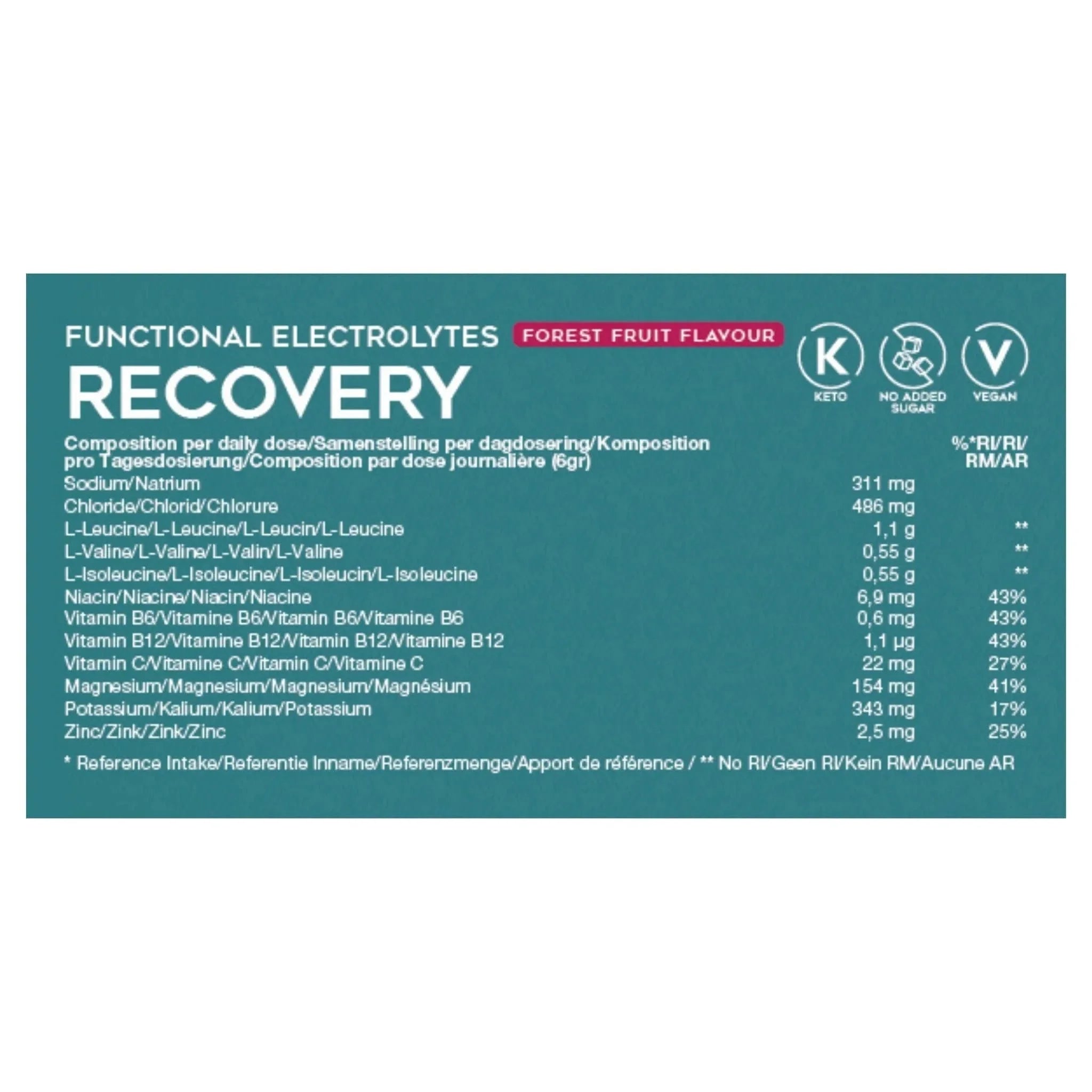 Functional Electrolytes Drink Mix Recovery Forest Fruit Go-Keto 41 servings x6 go-keto O-GK-607-RECOVER