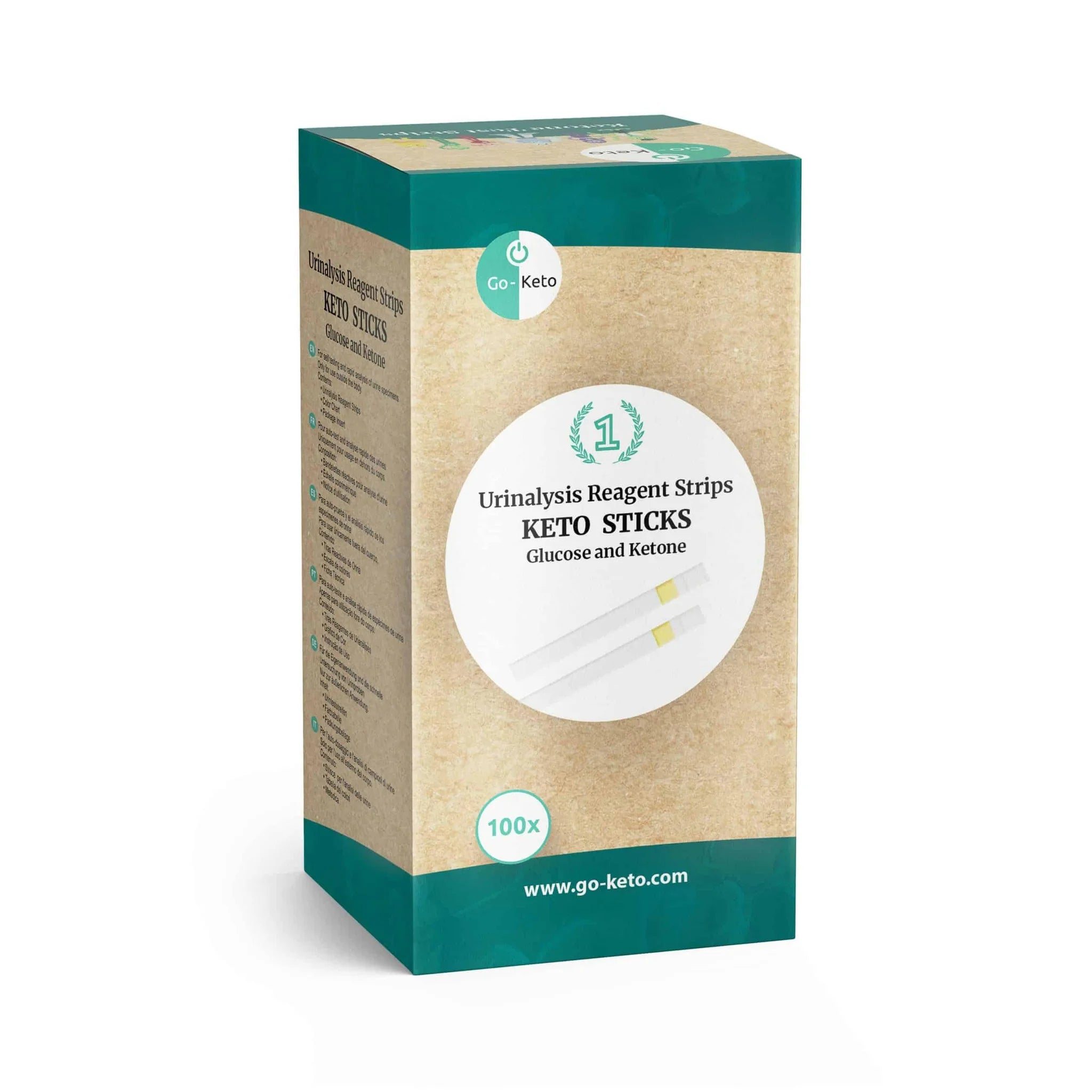 Glucose Ketone Urine Sticks Go-Keto x100 go-keto P-GK-URIN-2P