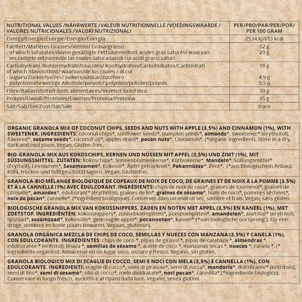 Go-Keto Bio Keto Granola Apple Cinnamon Go-Keto 290g P-GK-76-GRAC Vital20