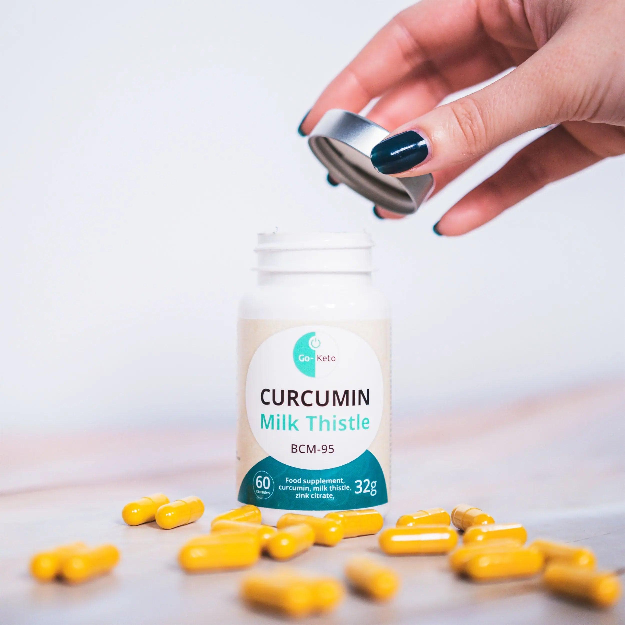Go-Keto Curcumin Turmeric BCM-95 Milk Thistle Go-Keto x60 P-CURC-60 Vital20