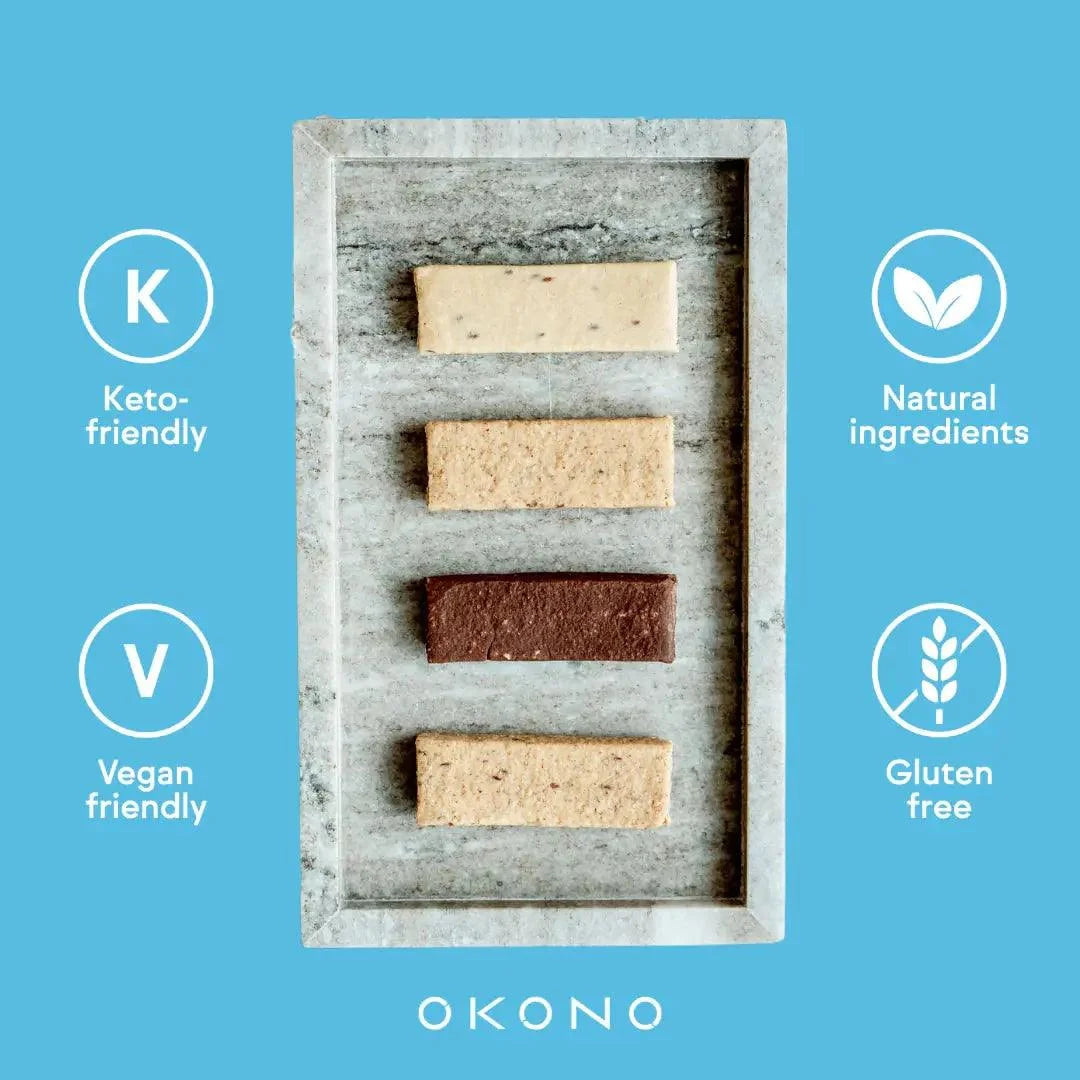 Keto Bar Almond Coconut OKONO 40g x12 okono Snacks 03000030