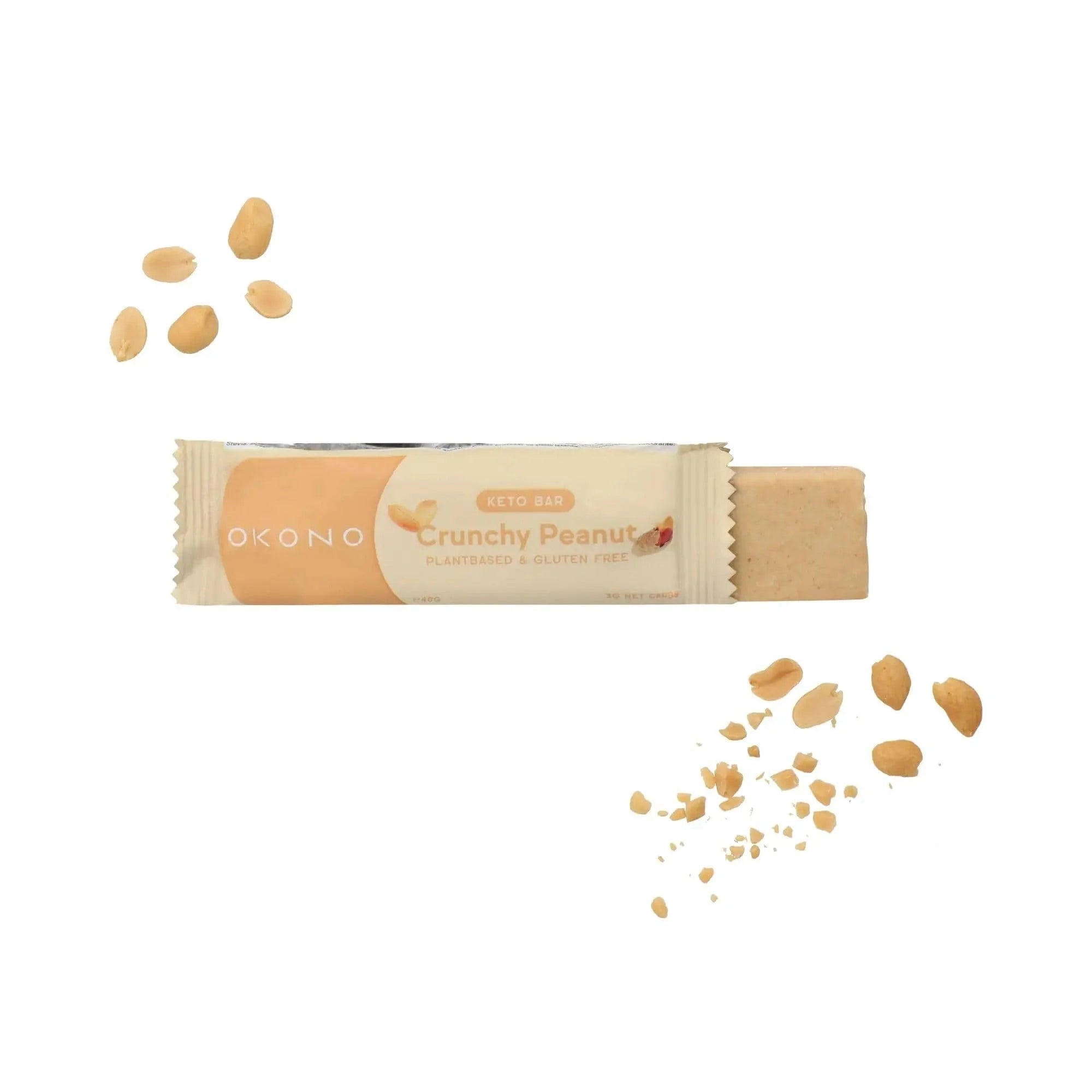 Keto Bar Crunchy Peanut OKONO 40g okono Snacks 03000017