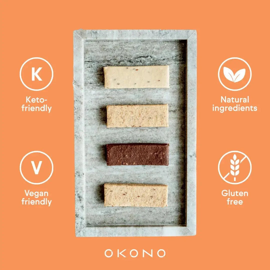 Keto Bar Crunchy Peanut OKONO 40g x12 okono Snacks 03000032