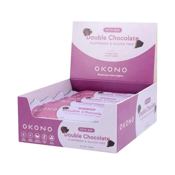 Keto Bar Double Chocolate OKONO 40g x12 okono Snacks 03000031