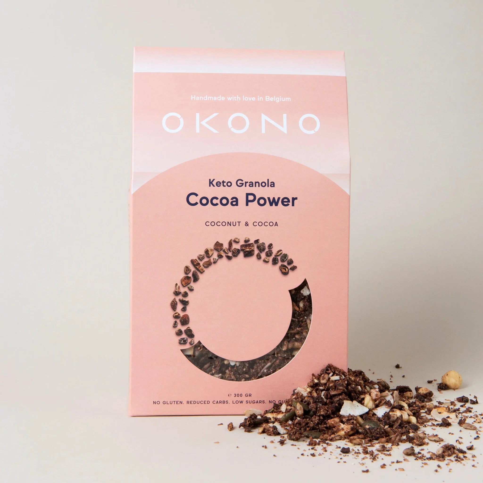 Keto Granola Cocoa Power Coconut & Cocoa OKONO 300g x8 okono 03000025