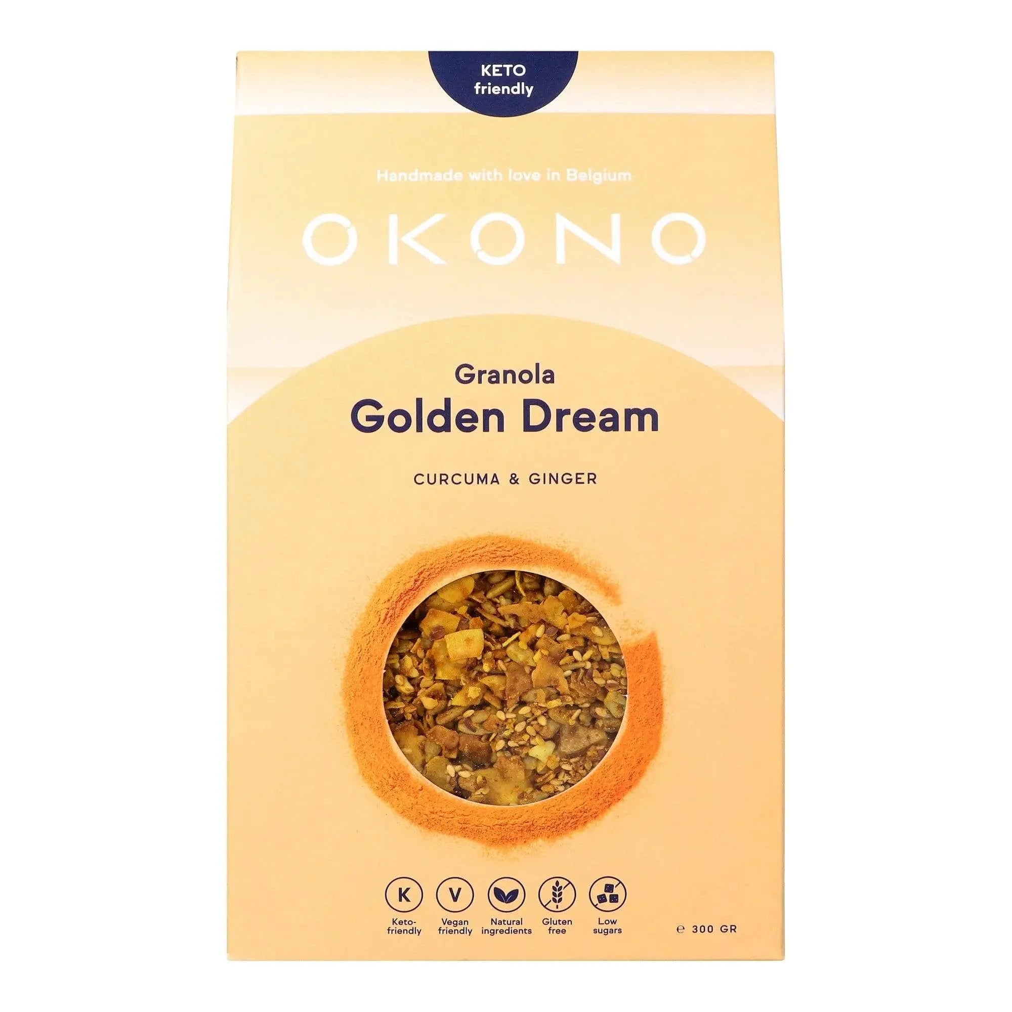 Keto Granola Golden Dream Curcuma & Ginger OKONO 300g x8 okono 03000026