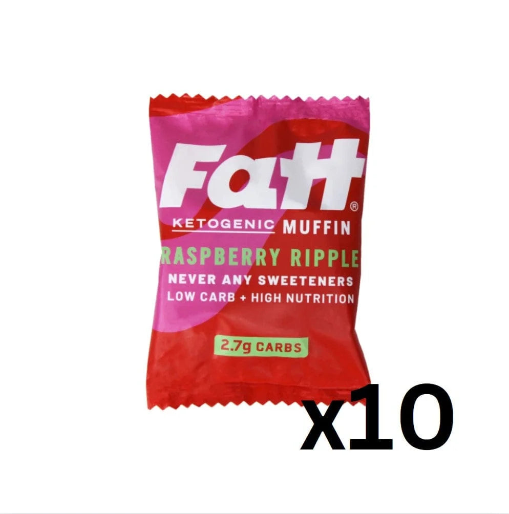 Keto Muffin Raspberry Ripple Live Fatt 40g x10 live fatt Snacks 01900023