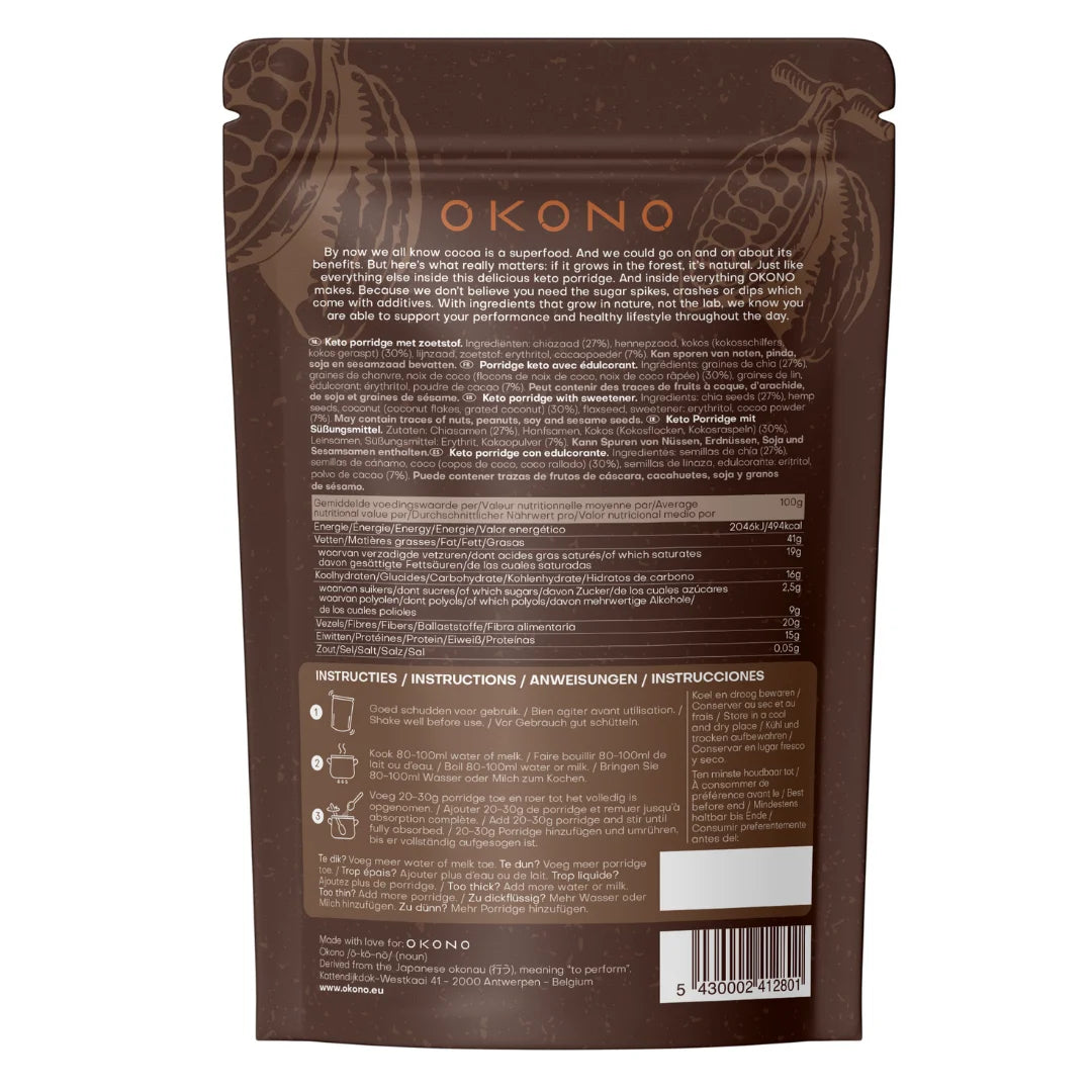 Keto Porridge Cocoa OKONO 250g OKONO 03000040