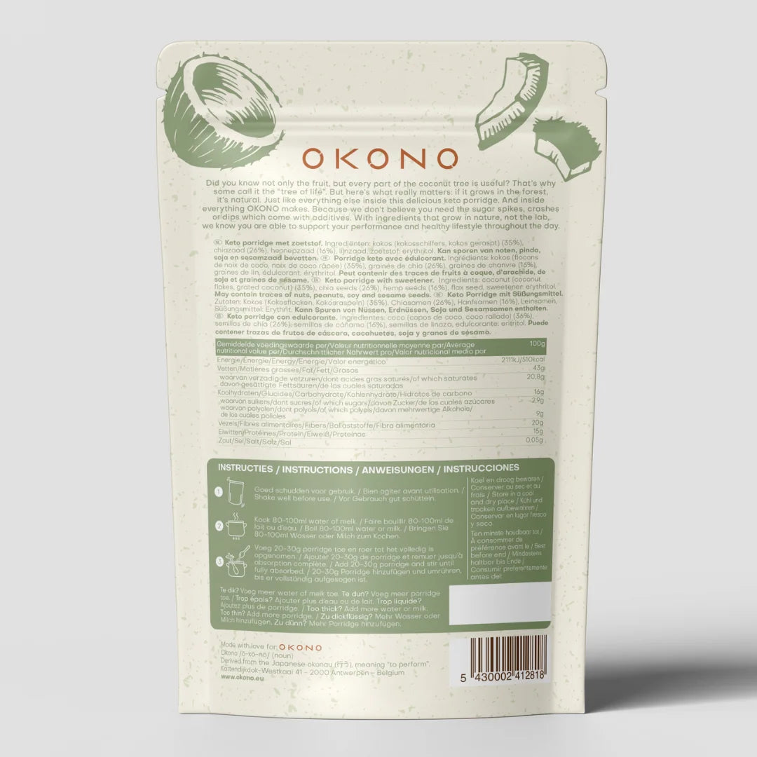 Keto Porridge Coconut OKONO 250g x10 OKONO 03000041