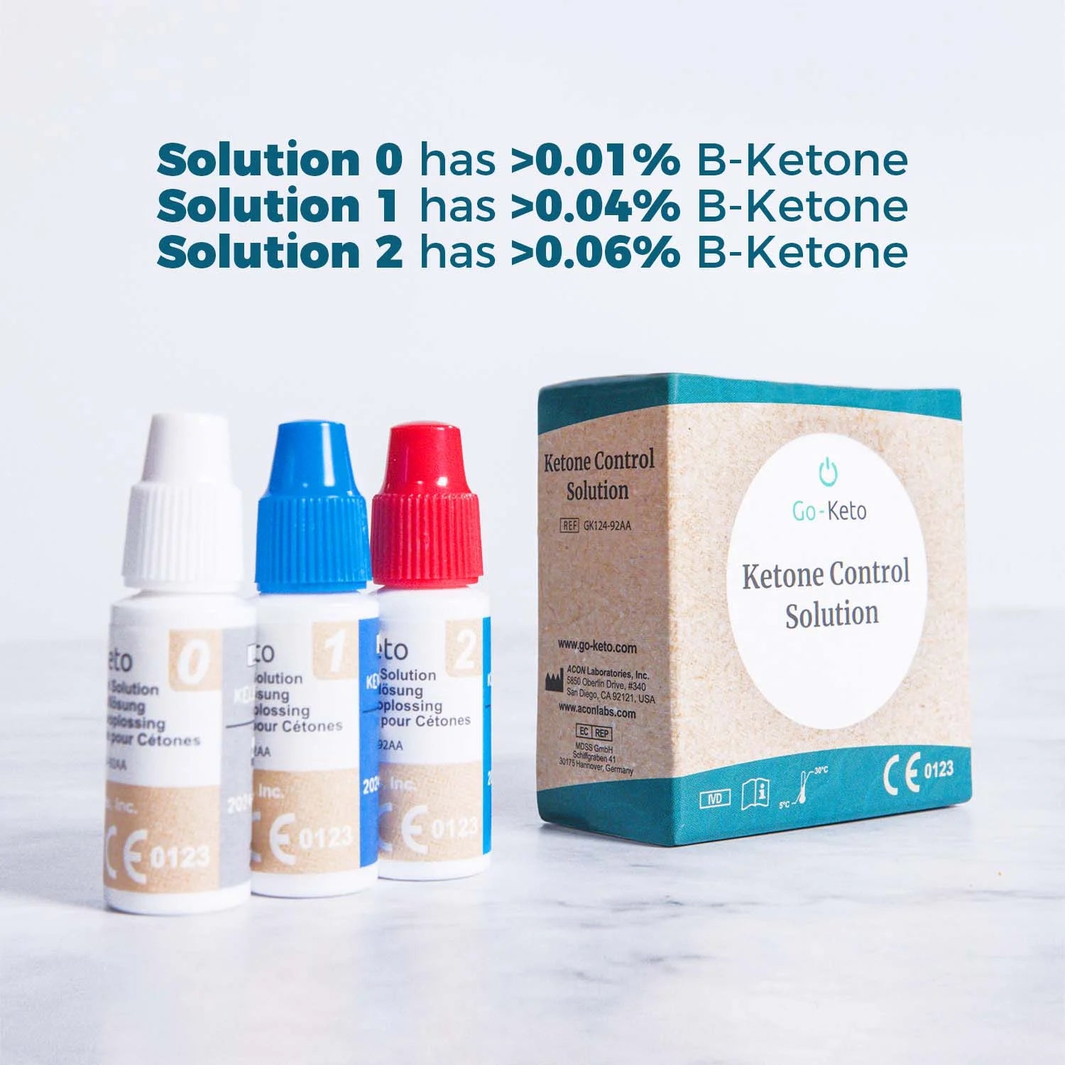 Go-Keto Solución de Control de Cetonas (3 frascos) – product overview