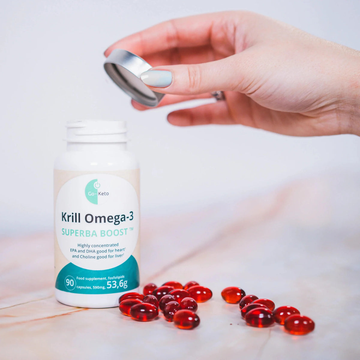 Krill Omega-3 Oil Go-Keto 45 days (x90) go-keto P-KRI-90NL