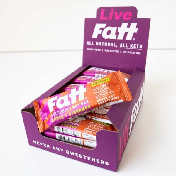Live Fatt Keto Bar Apple Cinnamon Live Fatt 30g x20 01900019 Vital20