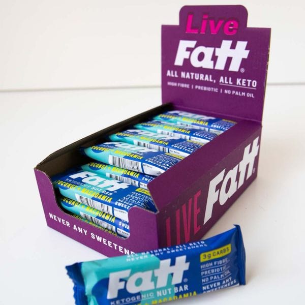 Live Fatt Keto Bar Coconut Macadamia Live Fatt 30g x20 01900021 Vital20