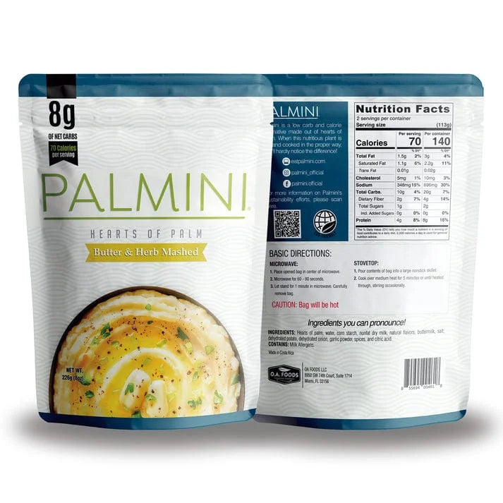 Low Carb Mashed Butter & Herb Palmini 226g x6 palmini 04300018