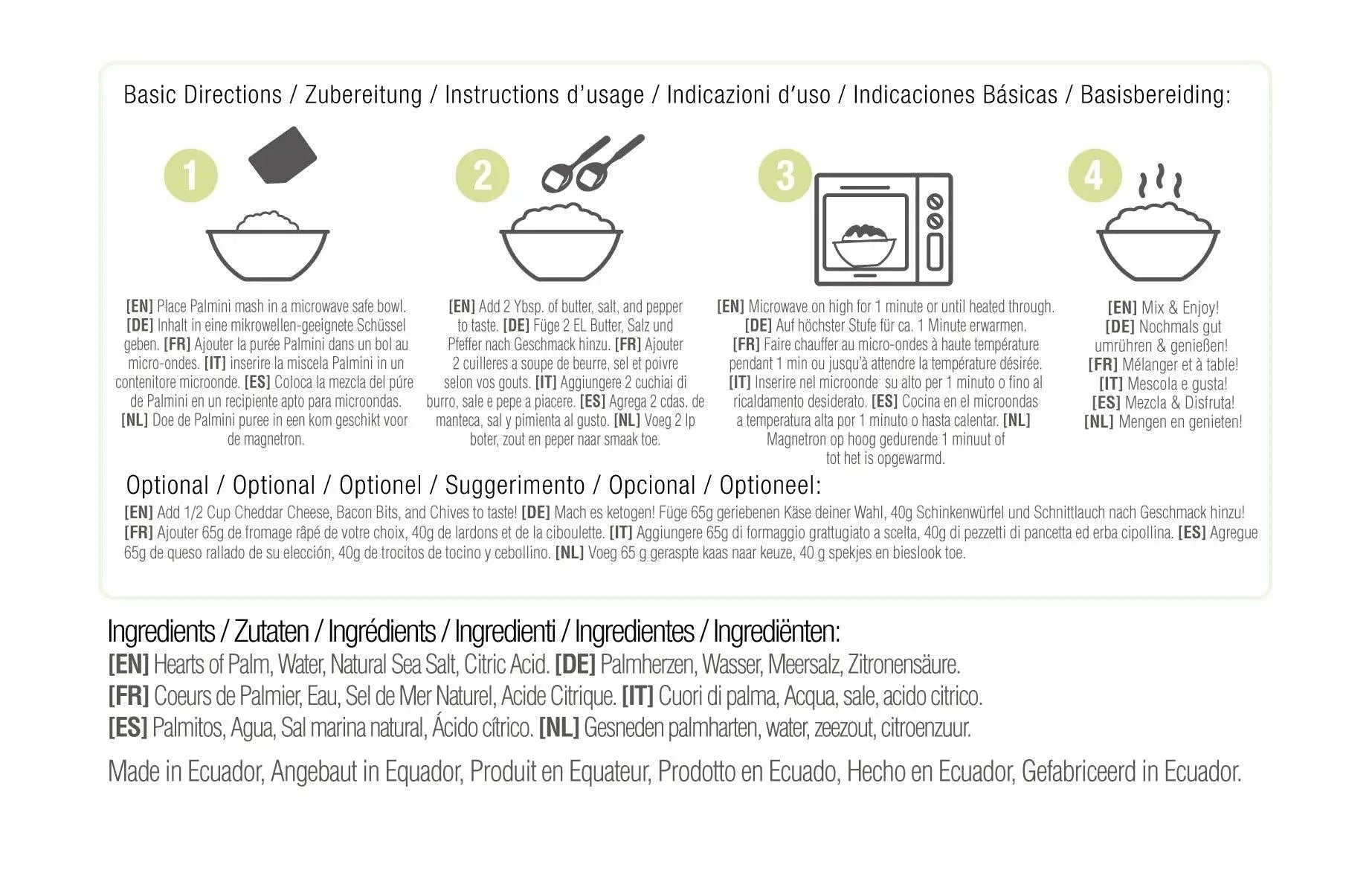 Low Carb Mashed Palmini 338g palmini 04300005