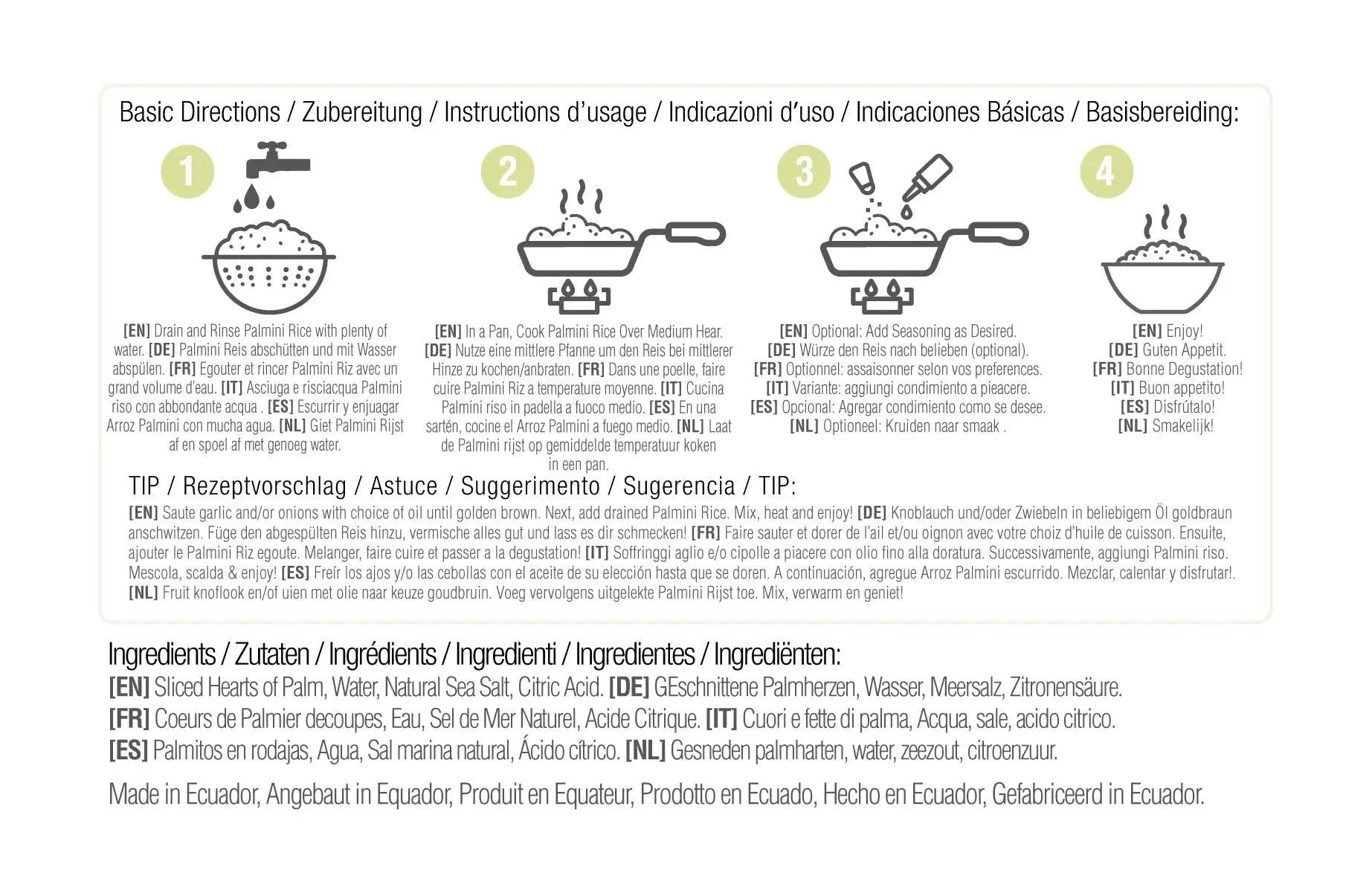 Low Carb Rice Palmini 338g x6 palmini 04300014