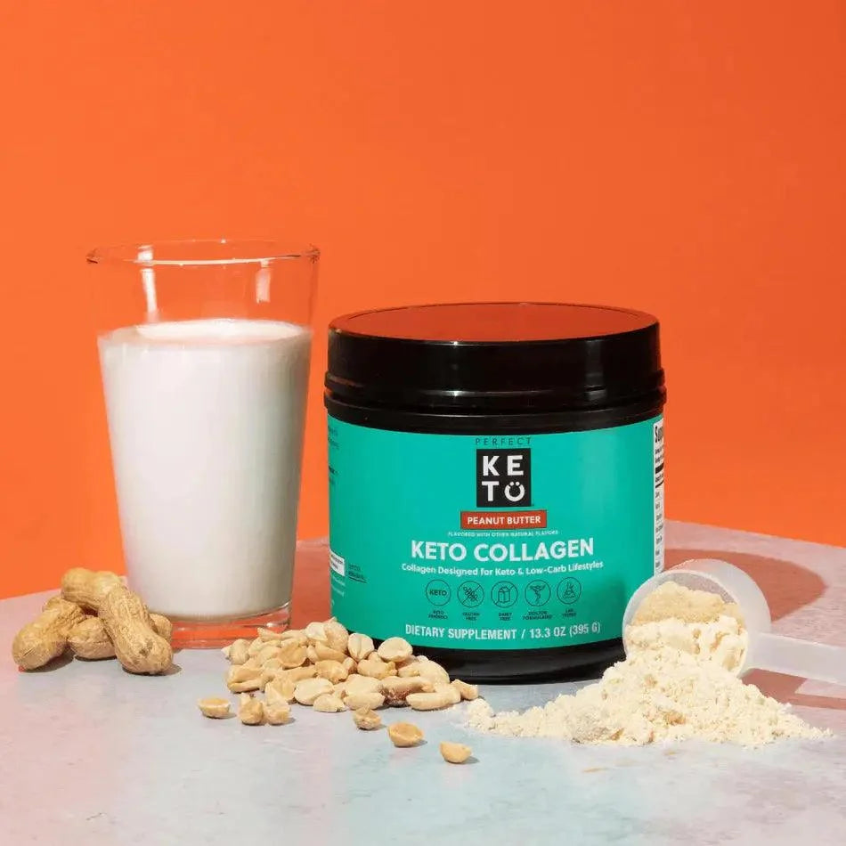 MCT Collagen Powder Peanut Butter Perfect Keto 395g perfect keto P-PKKCPB-12