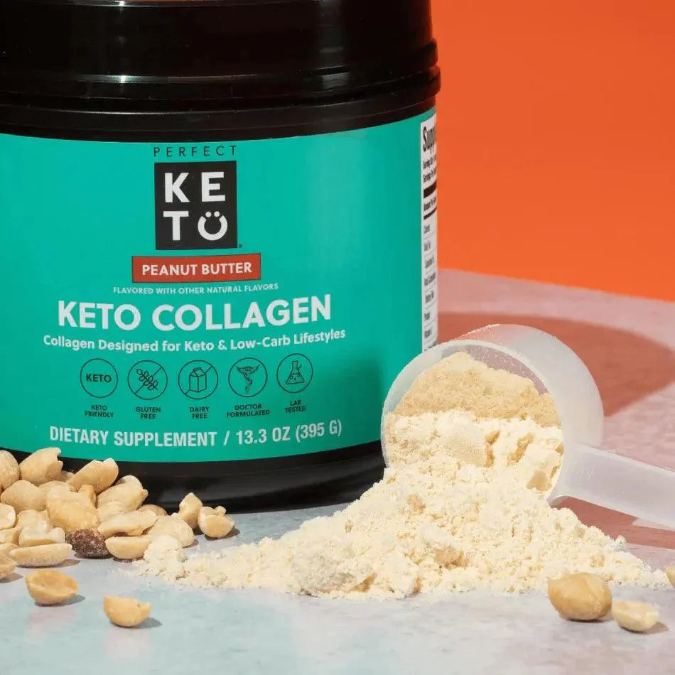 MCT Collagen Powder Peanut Butter Perfect Keto 395g perfect keto P-PKKCPB-12