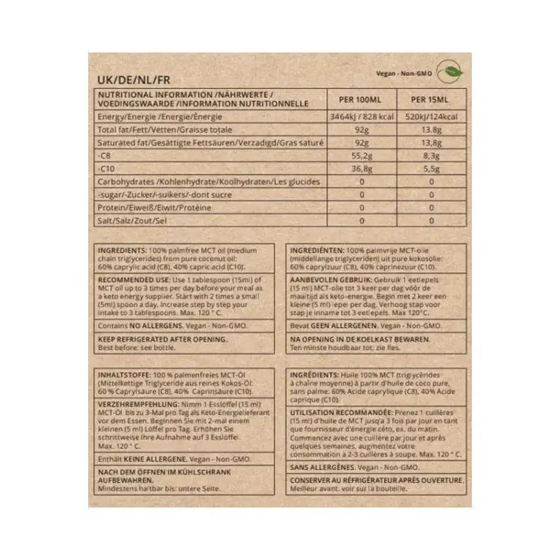 MCT Oil Coconut C8/C10 Go-Keto 500ml go-keto P-GK-MCT-662