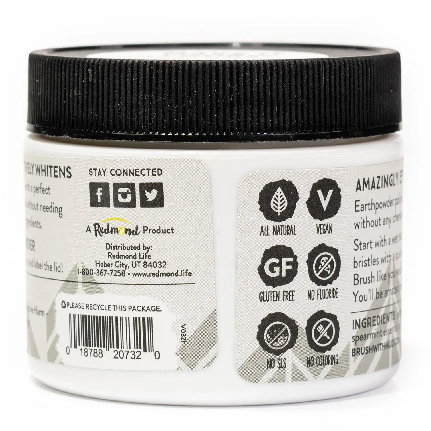 Redmond Earthpowder Toothpaste Unsweetened Spearmint Redmond 51g 04600011 Vital20