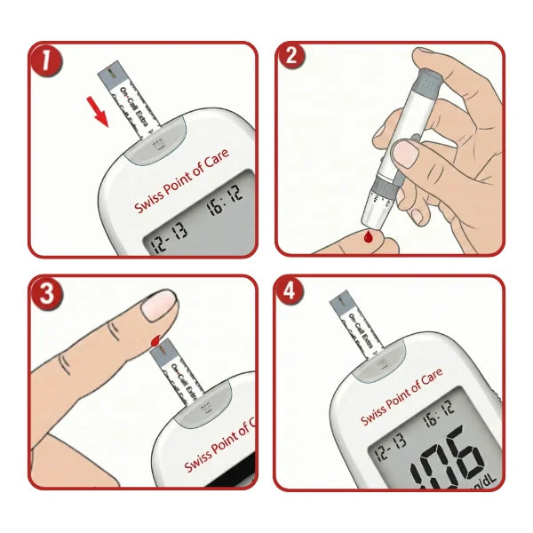 Swiss Point of Care Extra Blood Glucose Meter Starter Pack (10 Tests) Swiss Point of Care P-OESK-67SW