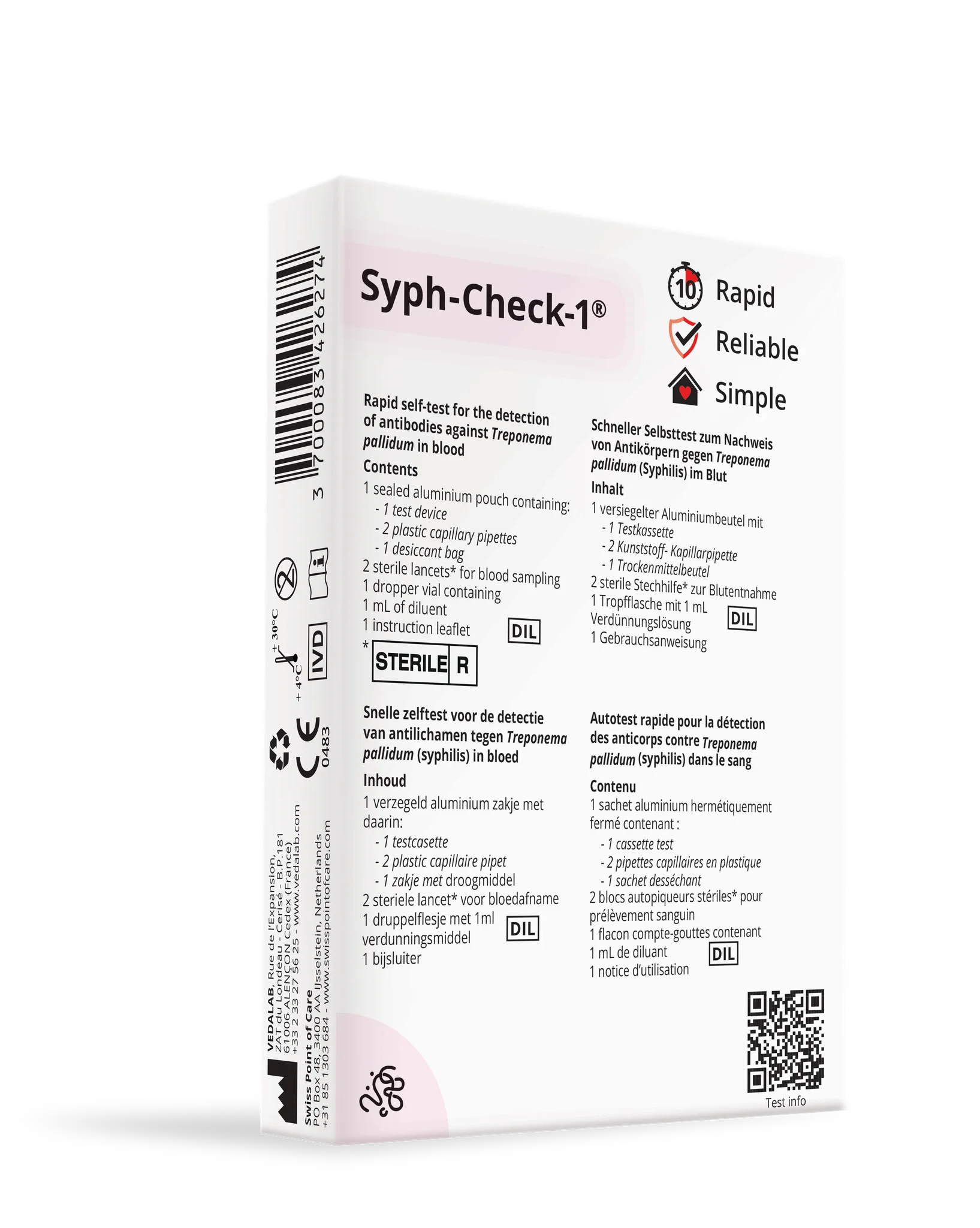 SYPH-CHECK-1® Swiss Point of Care Swiss Point of Care P-ST-SYP-74