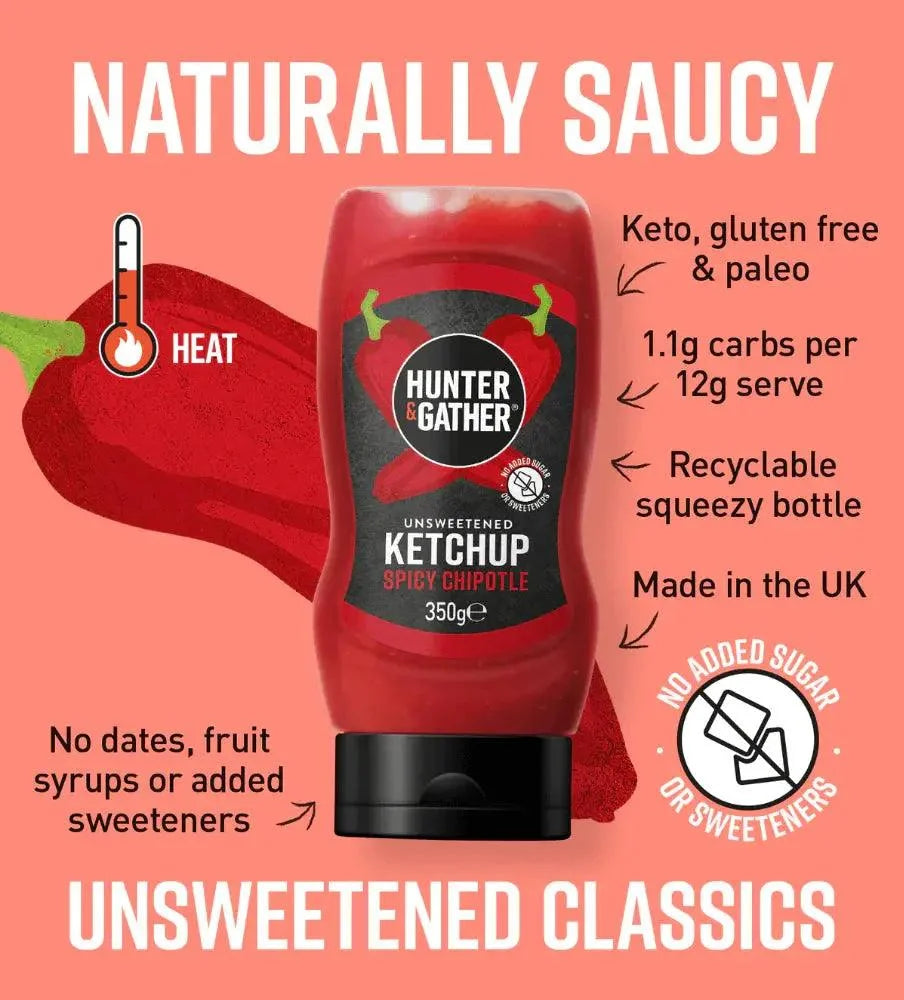 Unsweetened Spicy Chipotle Ketchup Hunter & Gather 350g hunter & gather 00900038