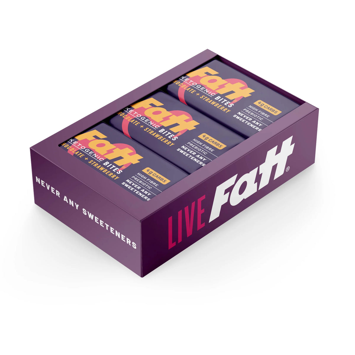 Fatt Keto Chocolade + Aardbei Bites 35g x 16