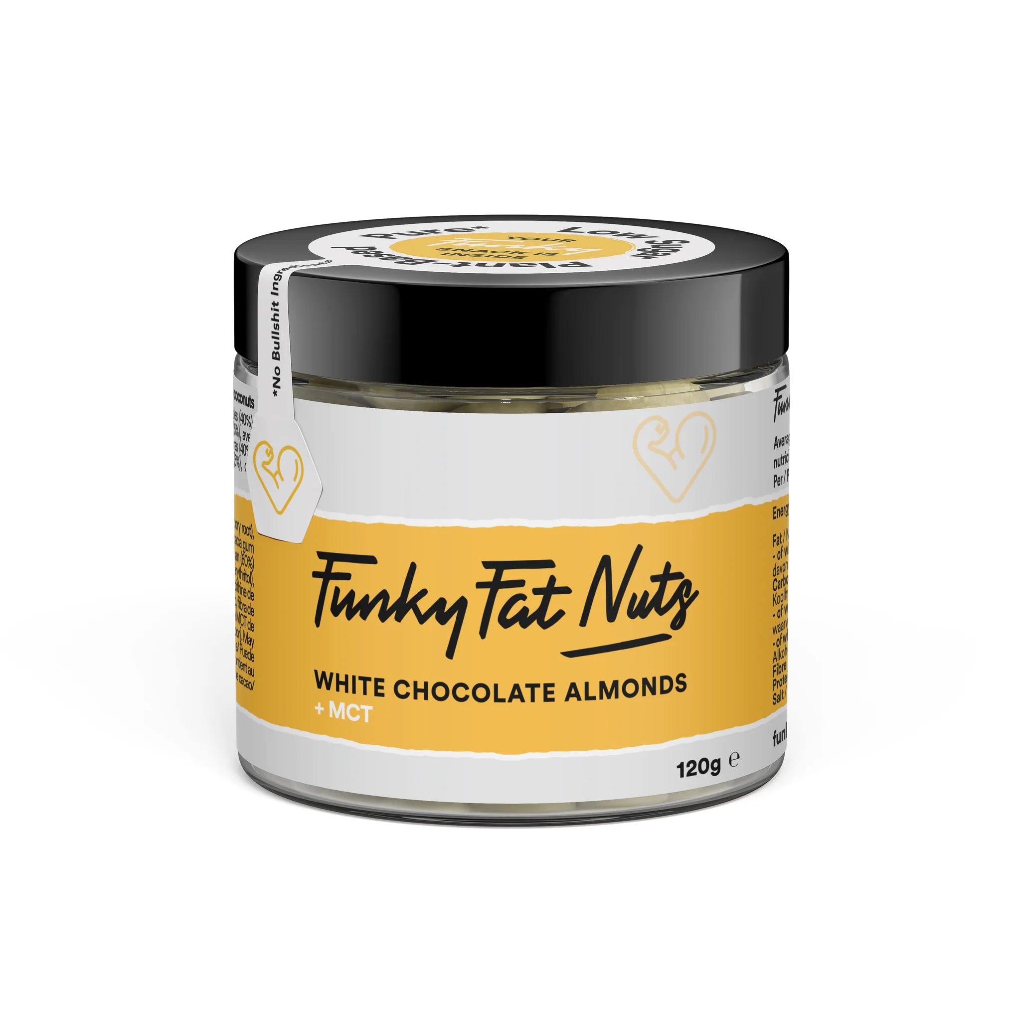 Almonds White Chocolate Funky Fat Foods 120g Funky Fat Foods P-FFN-WH66