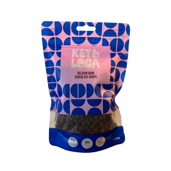 Belgian Chocolate Drops 70% Dark Keto-Loca 300g keto loca Snack 02800004