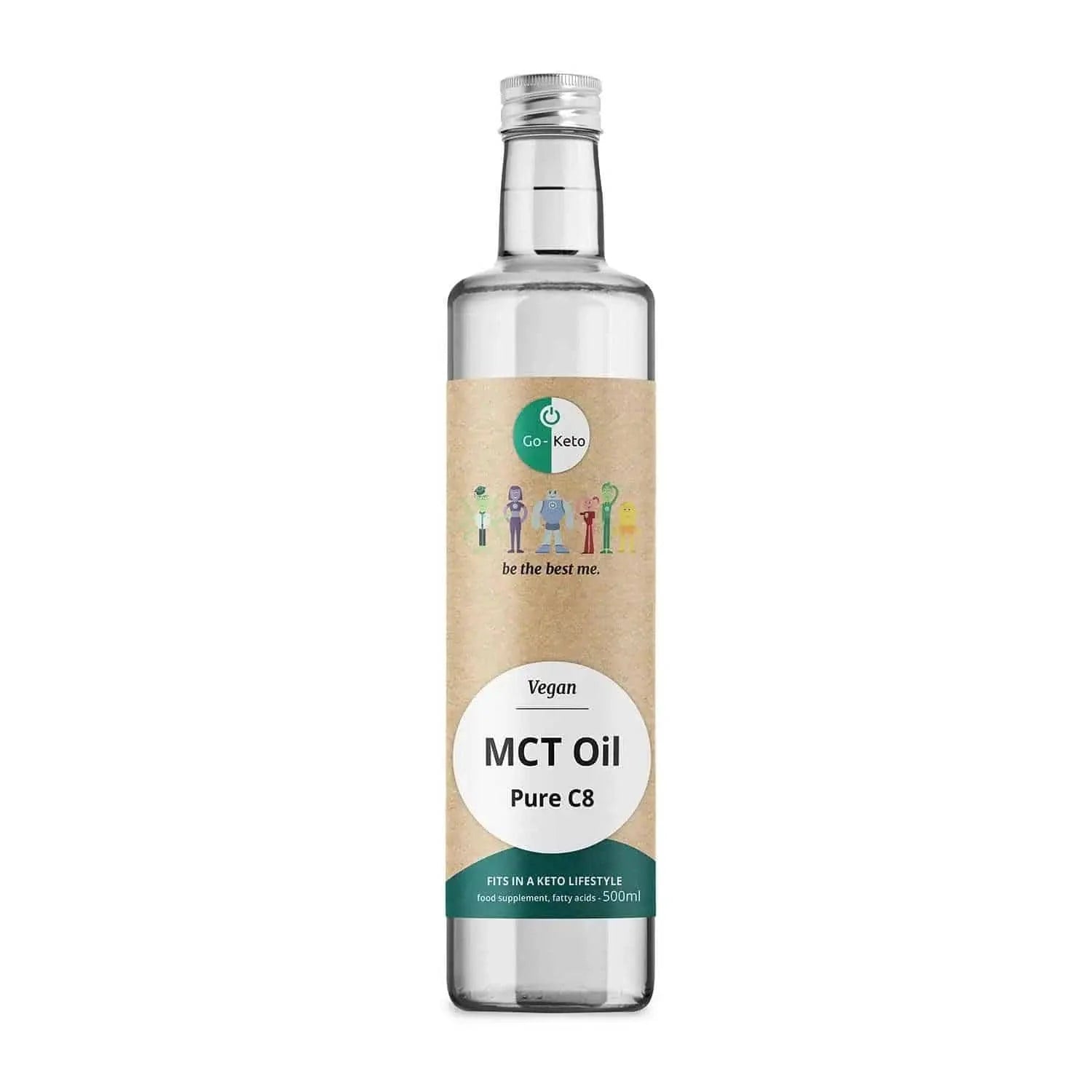 Bio MCT Oil Coconut Pure C8 Go-Keto 500ml go-keto  P-GK-BIO-C8-693