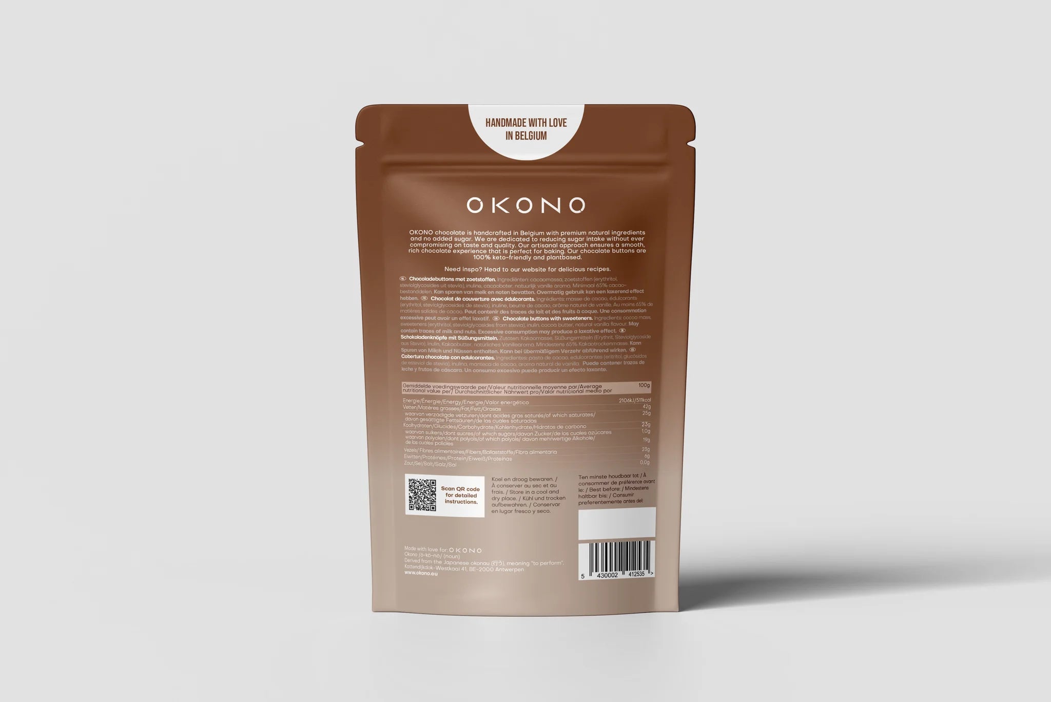 Buttons Dark Chocolate OKONO 500g Okono 03000019