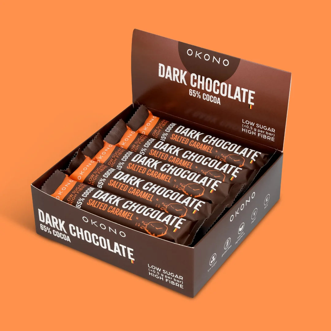 Dark Chocolate Salted Caramel OKONO 35g x20 OKONO 03000065