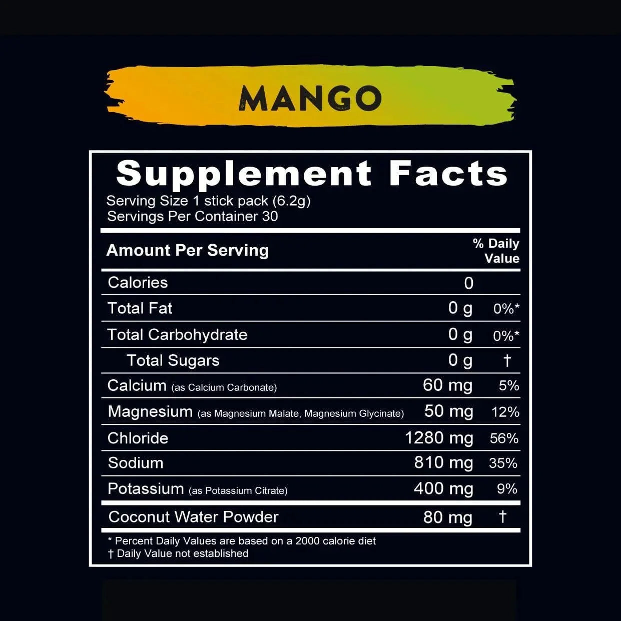 Electrolyte Hydration Drink Mix Mango Sticks Re-Lyte x30 sticks re-lyte  03400051